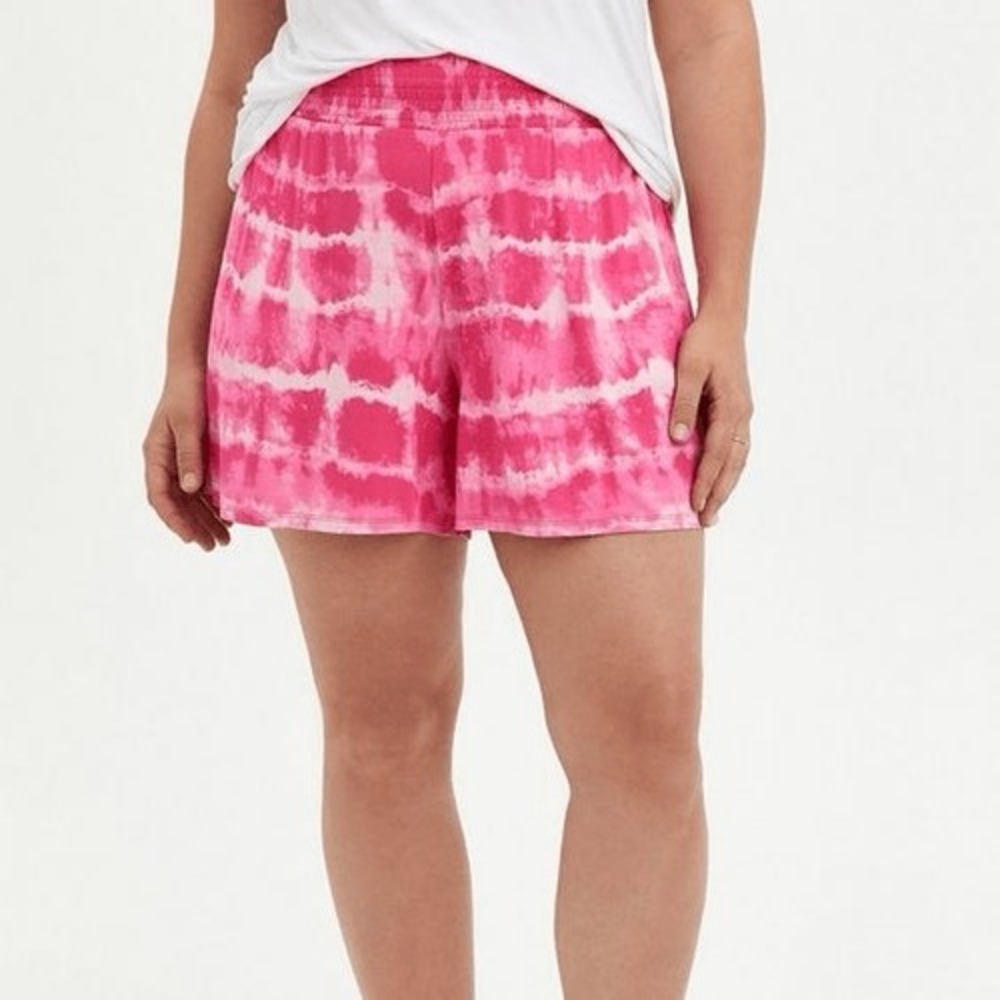 Torrid 5 Inch Pull-On Super Soft High-Rise Short Pink Tie‎ Dye Size 2X NWT